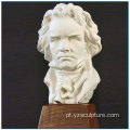 Músico Beethoven White Marble Bust Artwork